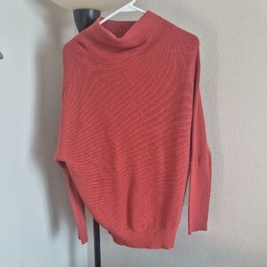 Bluivy Women's Cowl Neck Sweater in Red